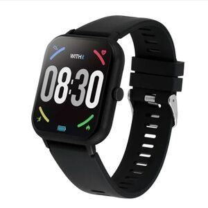 WITHit EXA Series Touch Screen Smartwatch - Black Silicone Band 25+ features